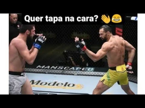 Brasileiro Michel Pereira dá tapas na cara de russo no UFC para se vingar