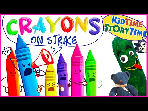 Crayons on STRIKE 😆 FUNNY read aloud 🖍️