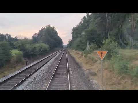 Führerstandmitfahrt. Weiden - Schwandorf. Lint. Cabview z kabiny maszynisty.