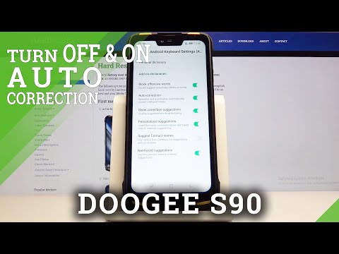 How to Enter Auto Correction Settings in DOOGEE S90 - Set Up Auto Correction