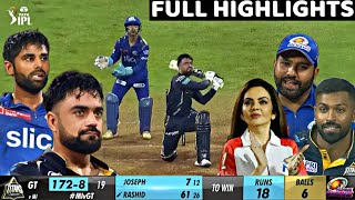 Mumbai Indians vs Gujarat Titans Full Highlights, MI vs GT Today IPL Match 57 Full Highlights