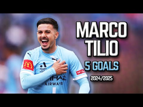 Marco Tilio - All 5 Goals for Melbourne City FC - 2024/2025
