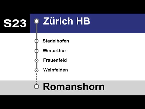 ZVV (SBB) Ansagen » S23 Zürich HB — Romanshorn | HVZ S-Bahn Zürich | SLBahnen
