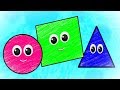 The Shapes Song | Learn Shapes | Crayons Nursery Rhymes | Kids Songs For Children