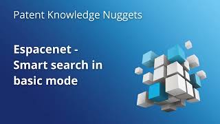 Espacenet – Smart search in basic mode