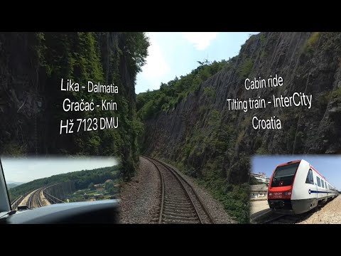 Croatian Tilting InterCity Cabride between Gračać and Knin