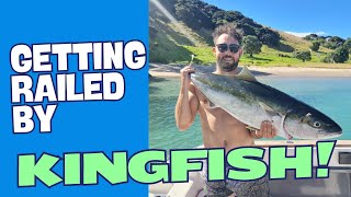 Jigging for kingfish at the Hole in the Rock!