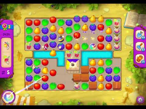 GardenScapes Level 3434 no boosters (17 moves)