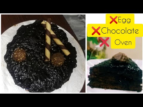 Eggless cake| Super soft suer moist cake| cake without oven|chocolate cake without chocolate.
