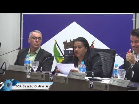 05ª Sessão ordinária  da  Câmara Municipal de Álvares Machado - SP
