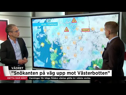 Meteorologen: Klass 1-varning i stora delar av landet - Nyheterna (TV4)