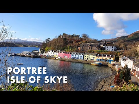 ISLE OF SKYE walking tour - Pretty Portree | Scotland walking tour | 4K