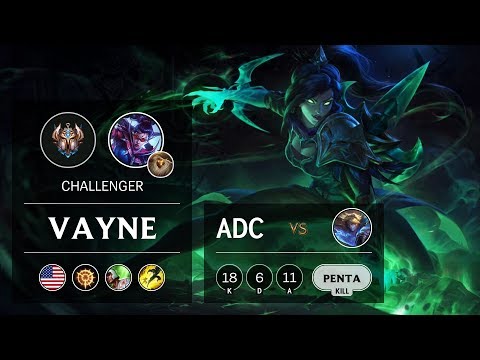 Vayne ADC vs Ezreal - NA Challenger Patch 9.8