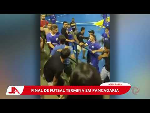 Iguatama: Final de futsal termina em pancadaria
