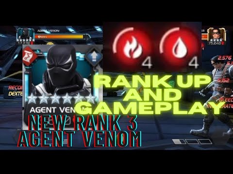 Agent venom rank up and gameplay! INSANE DAMAGE! (MCOC)