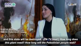 Mukhtar Ghobashi saying Israel is destined to be destroyed