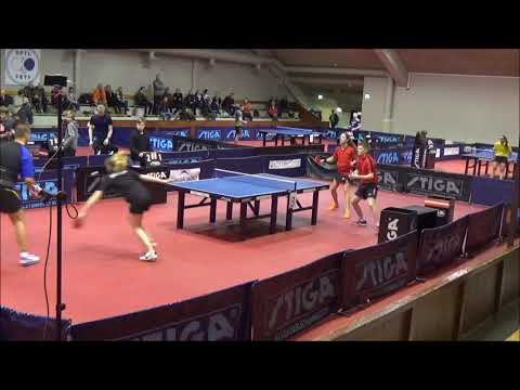 Good rally in a mixed doubles semifinal (FInnish championships 2020)