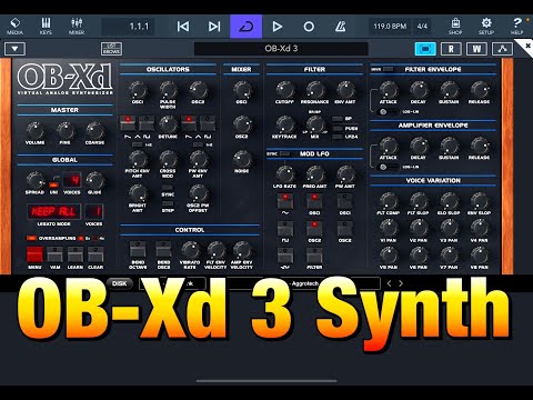 OB-Xd 3 Synthesizer by DiscoDSP - Walkthrough and Demo for the iPad