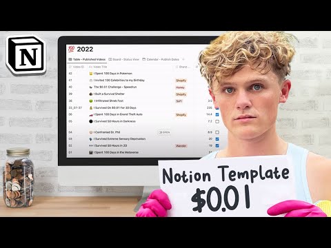 Ryan Trahan Notion Template | Prototion