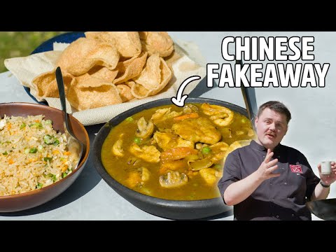Chinese Takeaway Chicken Curry with Egg Fried Rice