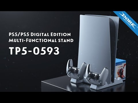 【DOBE】Multi-Functional Vertical Cooling Stand with Controller Charging Dock for PS5
