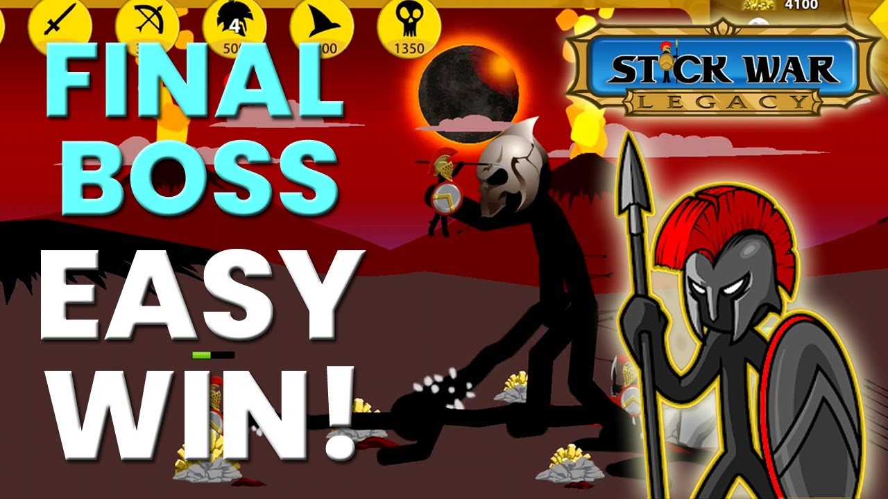 Stick War: Legacy INSANE Easy Win vs Final Boss - Last Stand