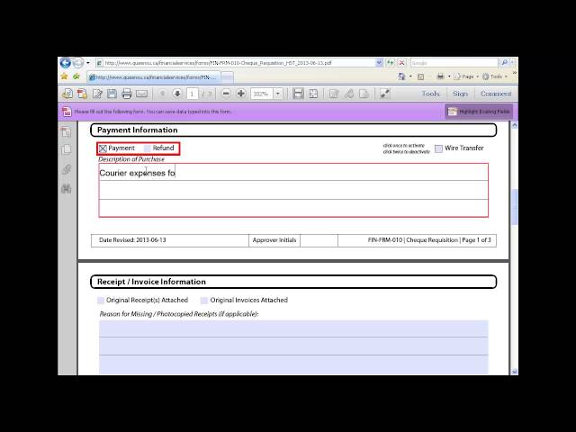 Video Pronunciation of requisition form in English