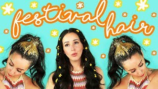 How To: 3 Festival Hairstyles! | by tashaleelyn