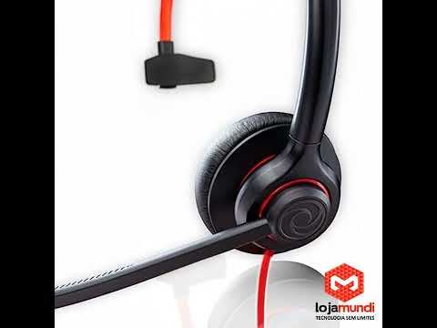 Video do produto Headset Felitron Epko X USB Monoauricular Profissional — Microfone com Cancelamento de Ruído, DSP e USB-A/USB-C