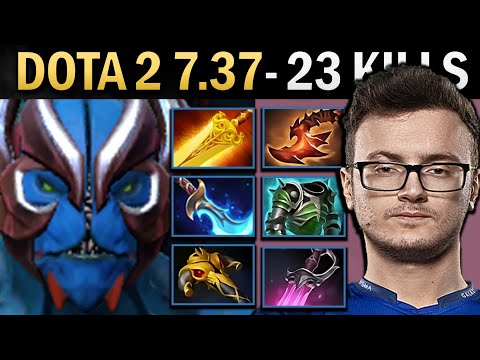 Nightstalker Gameplay Miracle with 23 Kills and Radiance - Dota 2 7.37