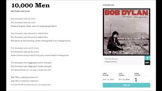 Bob Dylan &quot;10,000 men&quot; LIVE South Kingston Rhode Island 12 Nov 2000