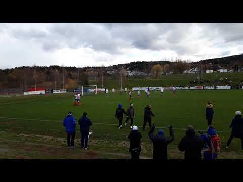 Peder Nomell utligner til 1-1 for Kvik Halden FK mot Vestfossen IF