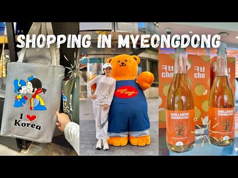 Seoul Vlog ???????? 2024 | a day in myeongdong shopping street , korean food, korean souvenirs, Kombucha