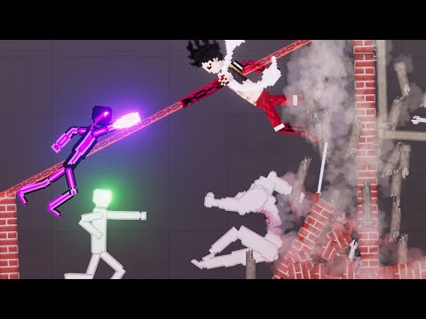 Cybernetic Factions vs Luffy Gear 4 vs Super Human vs Buff Human - People Playground 1.21.3