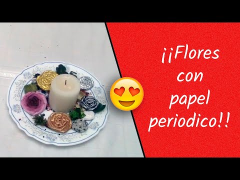 Aprende a hacer flores con papel de periódico. ¡Fácil!