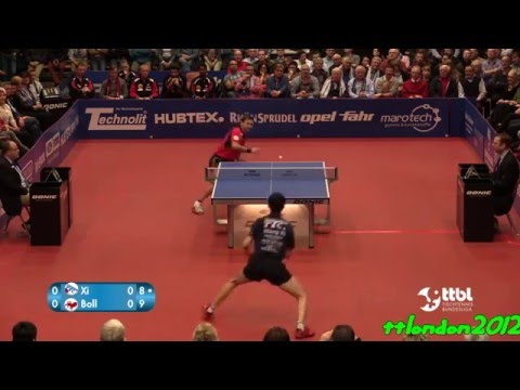 Timo Boll vs Wang Xi (German League 2016)