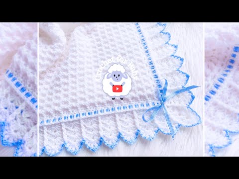 Easy + Beautiful Snowdrop Baby Blanket By Crochet for Baby