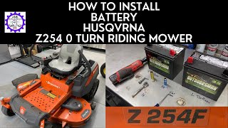 How to Install Battery Husqvarna 0 Turn Riding Mower