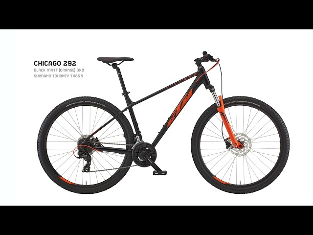 Видео о Велосипед KTM Chicago Disc 292 Dark Green (Black/Orange)