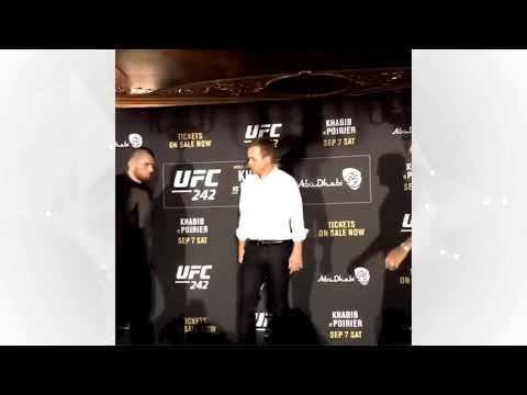 First face off between Khabib Nurmagomedov and Dustin Poirier | UFC 242