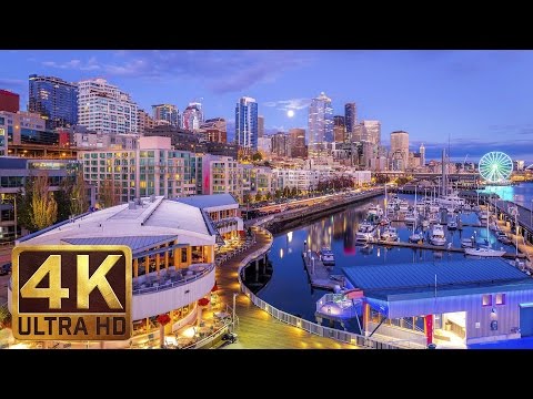 View from Pier 66 - 2.5 Hours of City Sounds - 4K Urban Relaxation Video from Seattle