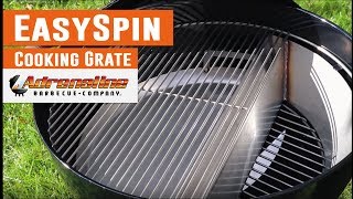 EasySpin Cooking Grate - New replacement grill grate for Weber Kettle