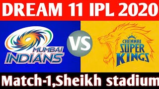 🔴DREAM 11 IPL 2020 -Mumbai vs Chennai, 1st Match - Live Cricket Score