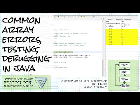 Common Array Errors Testing And Debugging Arrays In Java Intro Java Course Lesson 7 Video 9