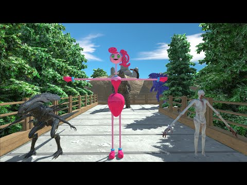 MOMMY LONG LEGS AND SCP   096 VS XENOMORPH  DEATH RUN - Animal Revolt Battle Simulator