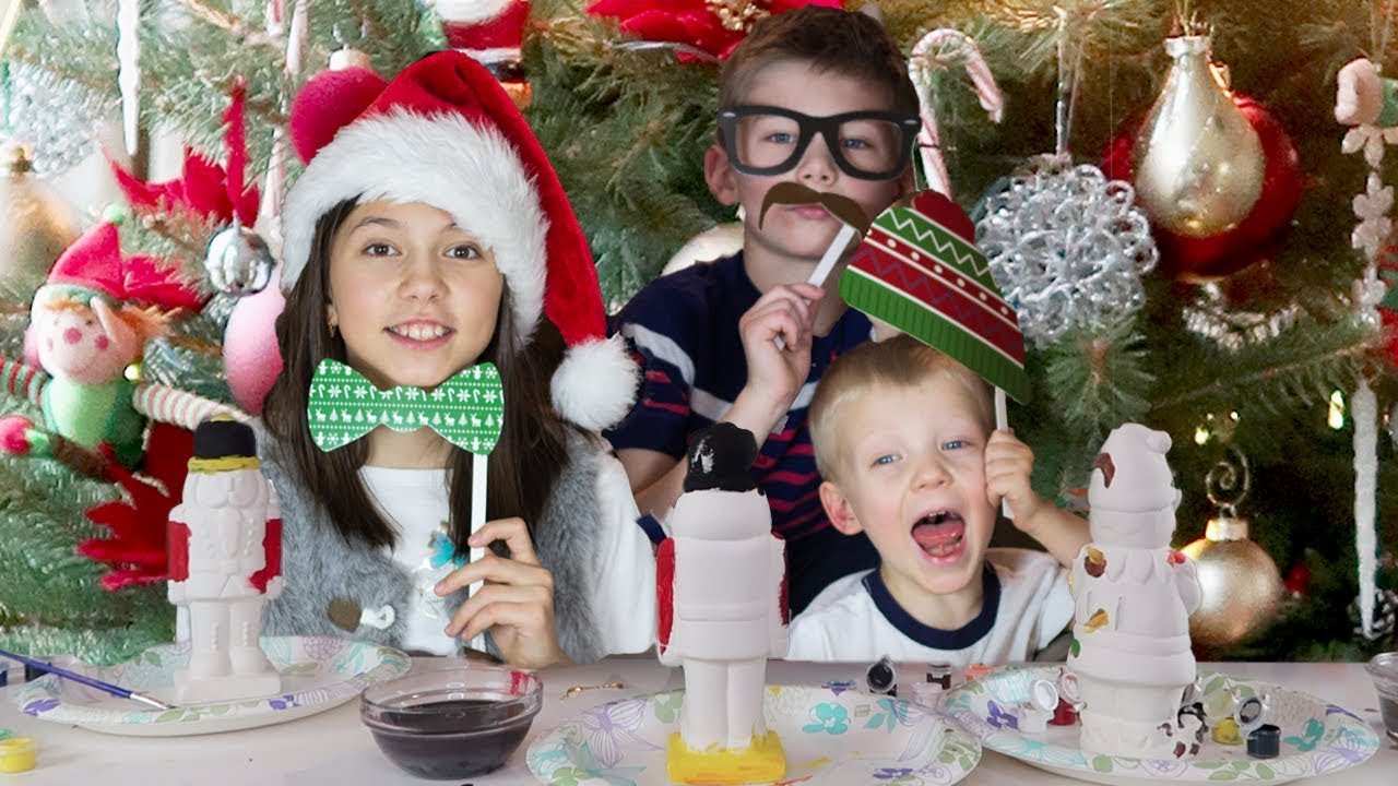 Christmas Elf and Nutcracker Painting Kit | Holiday Art Activity