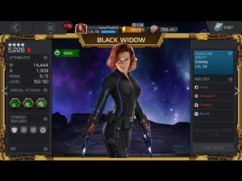 My First Rank 5 4 Star Black Widow + Duels - MARVEL Contest of Champions