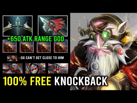 100% FREE HIT KNOCKBACK +650 Attack Range Sniper Nobody Can Get Close 7.33c Dota 2