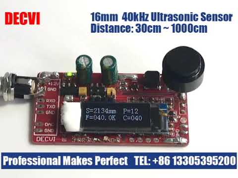 D40E16B 16mm 40kHz waterproof type ultrasonic sensor from DECVI