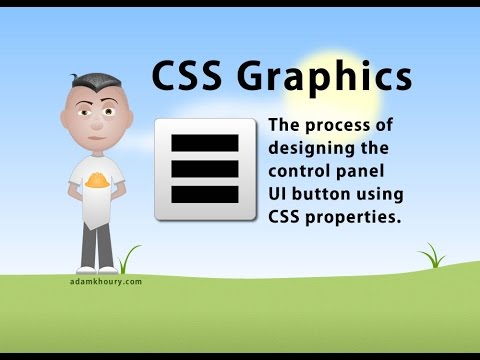 Control Panel Icon Menu Configure Button Design CSS Graphics Tutorial